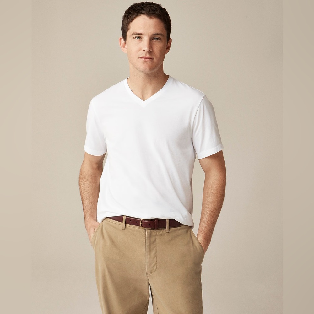 J. Crew Broken-in short-sleeve V-neck T-shirt